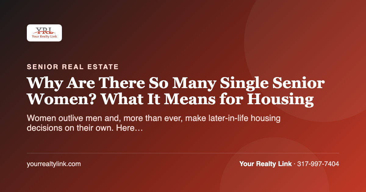 why are there so many single senior women? what it means for housing